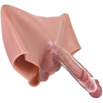 Silicone Wearable Dildo Panties,Male Penis Extender Sleeve With Strap-On Dildo, Realistic Penis Sleeve Cock Enlarge, Adult Sex Toys For Women Lesbian Couples Pegging