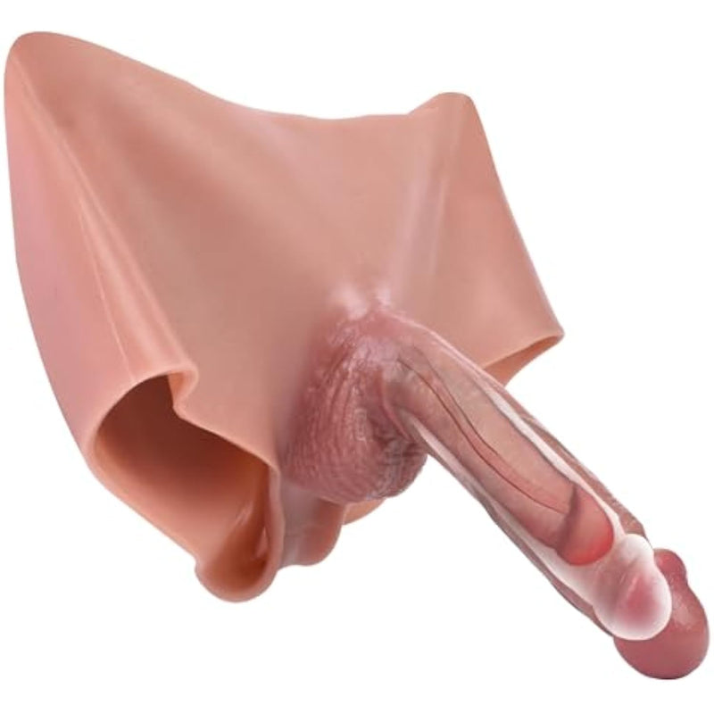 Silicone Wearable Dildo Panties,Male Penis Extender Sleeve With Strap-On Dildo, Realistic Penis Sleeve Cock Enlarge, Adult Sex Toys For Women Lesbian Couples Pegging