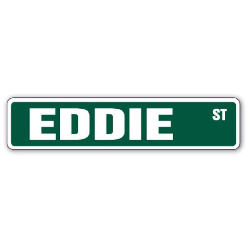 Eddie Street Sign Childrens Name Room Sign | Indoor/Outdoor |  18" Wide Plasti