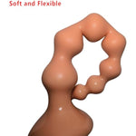 Long Anal Beads Anal Plug With 8 Anal Balls Ultra Soft Anal Chain Butt Plug With Strong Suction Cup Flexible Anal Sex Toys Anal Trainer For Men Women Couples Anal Toys (Skin Color, L)