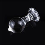 Big Ball Transparent Crystal Anal Butt Plugs Stimulation Masturbation Ball Trainer Couple Flirt Adult Anal Sex Toys(Xl)