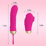 Rose Sex Toy For Clit G Spot Stimulation, Female Thrusting Vibrator, 10 Vibration Mode Massager Stick For Faster Orgasms