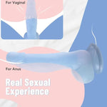 Sex Toys 7.87" Realistic Silicone Dildo With Strong Suction Cup - Lifelike Design For Women, Men & Couples, Curved G-Spot Stimulation, Body-Safe Adult Toy For Hands-Free Play, Anal Or Vaginal Use