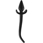 Anal Plug With Puppy Dog Tail, Anal Dilator Trainer Butt Plug Sex Toy For G-Spot Anal Clitoral Stimulation, Flexible Soft Prostate Massager Masturbator For Women Men Couple Cosplay Roleplay(9In,Black)
