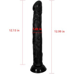 12.99 Inch Realistic Big Black Dildo,1.83'' Diameter Giant Realistic Dildos Sex Toys Soft Lifelike Anal Dildos Penis For Couples, Men, Women Ultra Long Dildos Realistic Dildo Anal Sex Toys