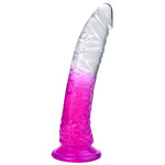 Soft Realistic Mini Dildo Vaginal Anal Stimulation Adult Sex Toys With Powerful Suction Cups, Purplegradient G-Spot Penis Suitable For Bed Games Female Pleasure (Medium)