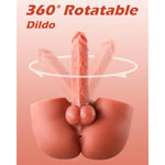 Male Sex Doll,Torso Male Sex Doll Realistic Flexible Huge Cock Dildo &Lube Syringe&Drying Stick,Anal Male Masturbator Tight Hole For Men Masturbation,Sex Toy For Men Women Gay Couple (Brown)