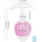 Crystal Butt Plug For Women Men, Small Liquid Silicone Anal Plug With Pink Glass Bead, Soft Comfort For Beginners & Adults - Ideal Anal Sex Toys For All Day Wear