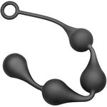 Silicone Anal Beads Butt Plug Flexible Anal Plug Anal Trainer Anal Chain With 4 Water Drops Balls Anal Sex Toys For Men Women Couples (M)