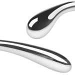 Stainless Steel Anal Plug Buttplug Curved Anus Stretcher Double-Ended Dildo Prostate Massager G-Spot Stimulation Adult Sex Toys For Men Women Couple (S)