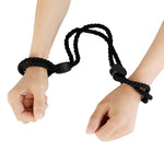 Handcuffs 2Pcs Bdsm Bondage Ropes Ankle Cuffs Restraints Adjustable Jewelry Rope Bracelet Sex Toys Shibari Cotton Ropes Beginner Fetish Adult Game For Women (Black)