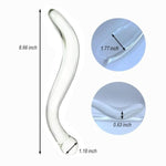 Double Sided Dildo Glass Dildo For Women 8.66" G-Spot Dildo For Anal Vaginal Sex Crystal Pleasure Wand Adult Sex Toy For Lesbian Gay And Couple Masturbating