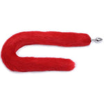 Butt Plug Fox Tail Cosplay Anal Plug Anal Butt Plug Adult Sex Toys For Beginner Women Men Couple (31" Red)