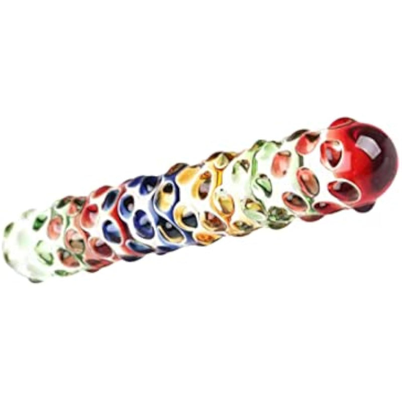 6.7Inch Glass Dildo,Glass Anal Plug Crystal Butt Plug Glass Massager Colorful Butt Plug Crystal Anal Plug For Couples Women Men Masturbation Sex Toy