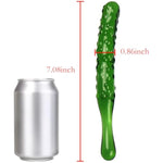 Glass Wand Anal Butt Plug - 7.08 Inch G-Spot Glass Cucumber Butt Plug, Innovative Cucumber Anal Dildo, Vaginal Prostate Massager Sex Toy For Male Female Masturbation (A)