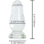5.4" Large Rocket Glass Anal Dildo Big Crystal Butt Plug Anal Trainer Butt Expander Toy For Women Men Masturbation