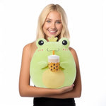 Large Frog Plush Pillow Stuffed Animal Toy,Big Size Cute Soft Toys 13" Fat Kawaii Hugging Pillows Cuddle Huggable Plushie,Gift For Kids