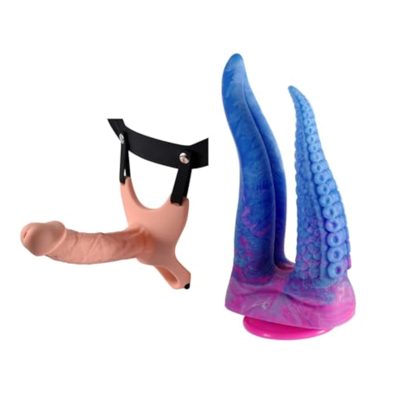 Hollow Strap-On System + Realistic Double-Ended Dildo