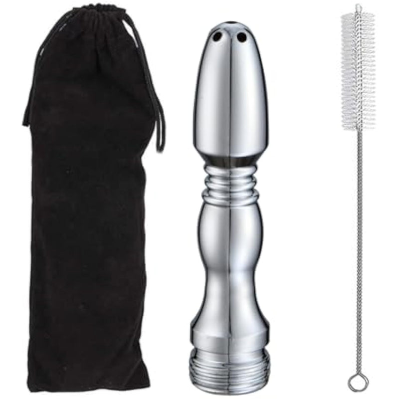 Shower Douche Enema Kit, 6 Holes Deep Shower Douche Cleaning System,Shower Enema System With Brush ?Velvet Storage Bag