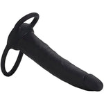 Calexotics Silicone Love Rider Dual Penetrator Strap On Dildo, Black, Se-1515-20-3