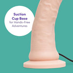 Lifelike Lover Ultra Vibrating Dildo Harness Kit - 7 Inch With Suction Cup - Wired Remote Control Vibrator For Women - Realistic Dildo Adult Sex Toy - 10 Vibration Functions