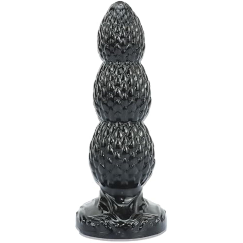 Anal Bead Butt Plug Trainer, Dragon Scale Anus Bead Butt Plug With Three Gradual Large Bead, Anal Dildo Prostate Vaginal Massage Anal Dilator With Strong Suction Cup For Male Female (M)