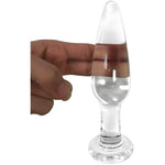 Crystal Glass Anal Butt Plug Sex Toys Clear Glass Anal Plug Anal Expander Training Transparent Butt Plug Anal Trainer For Women Men Couples Tapered Head Anal Trainer Toy Anal Sex Toy (S)