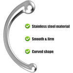 Massage G Spot Dildo,Stainless Steel Curved Dual Ended Dildos Anal Prostate Massager Sex Toys For Men,Women,Couples