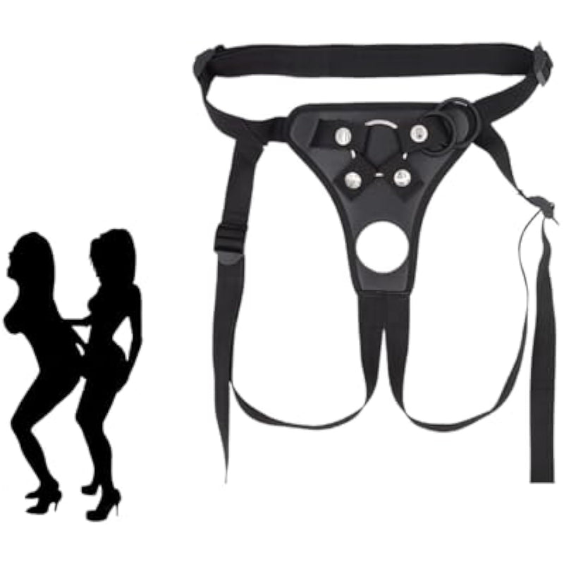 Strap On Dildo Harness Adult Sex Toys For Women Men Pegging Dildo, Lesbian Strap On Sex Toys For Women, Adjustable Waist Strapon Harness For Lgbt Lesbian Gay Couple Vaginal Anal Play, Black