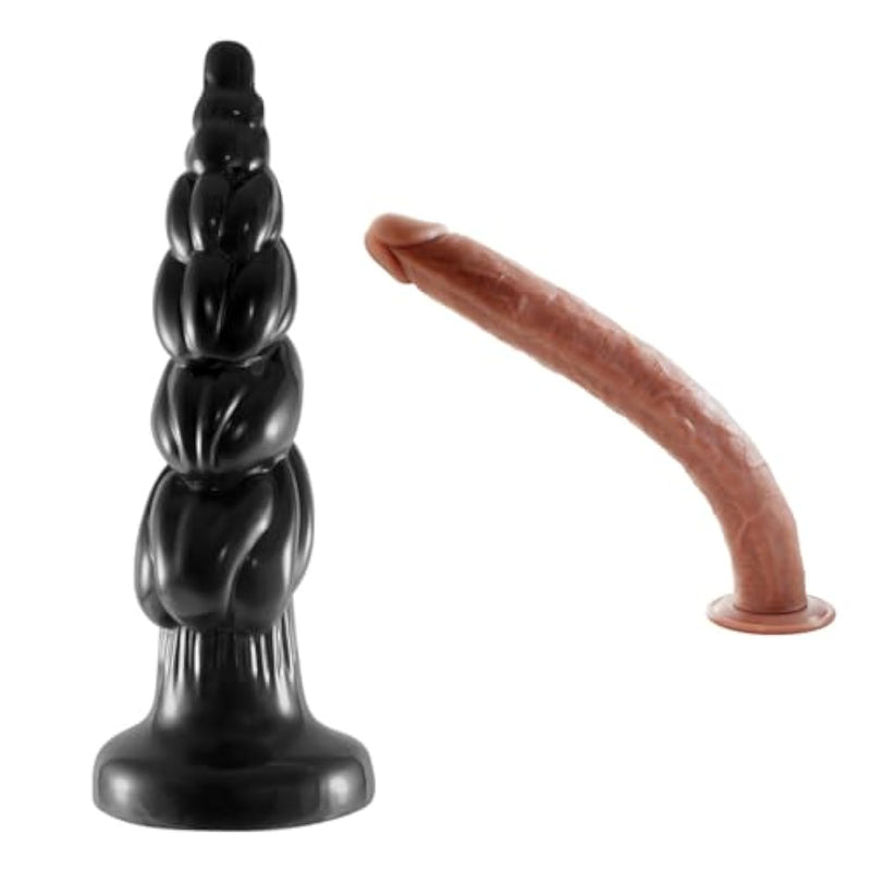 16.9 Inch Extra Super Long Realistic Dildo + 15.7Inch Huge Anal Plug