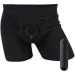 Strap On Vibrator Harness With Bullet Vibrator For Women Discreet And O-Ring, Strap On Boxers For Studs Strapless Strapon Men Strap On Dildo Penis Pegging Underwear Unisex Adult Sex Toy Lesbian Couple