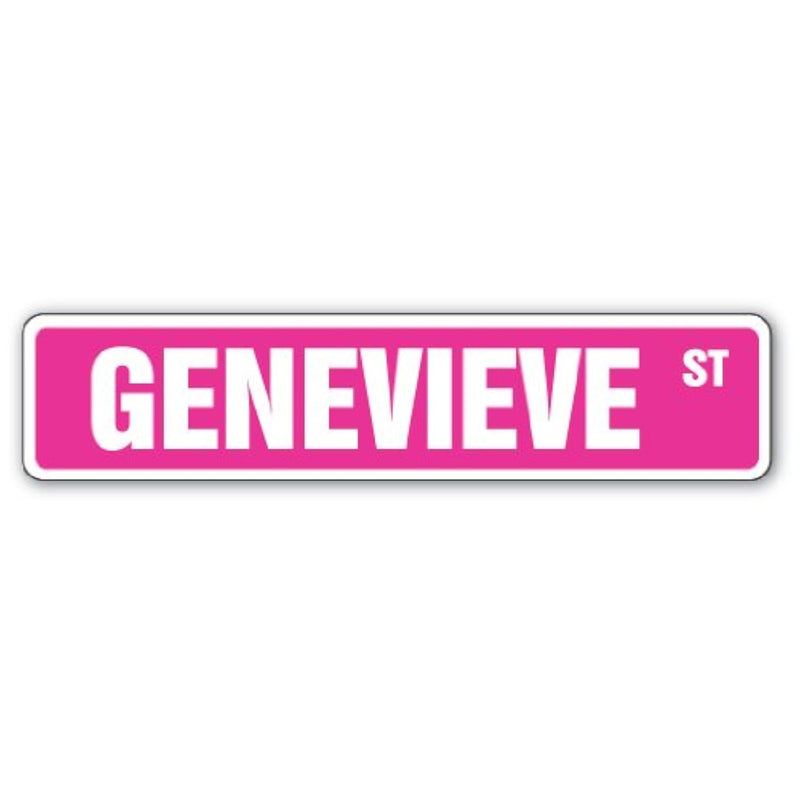 Genevieve Street Sign Childrens Name Room Sign | Indoor/Outdoor |  18" Wide Pl