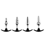 4Pcs Wearable Silicone Anchor Base Metal Bead Anal Plug Set For Men And Women Couple Training Butt Plug Adult Sex Toys