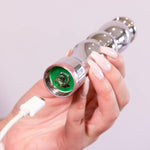 Hidden Treasure Vibrator Dildo Massager For Clitoral Vaginal G-Spot And Anal Stimulation, Temperature Play Metal Material, Adult Sex Toy For Women And Men, 10 Vibrations