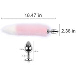 Anal Plug With Sexy Tail For Cosplay, Adult Sex Toys Of Stainless Steel Anal Plug (Pink, Medium)