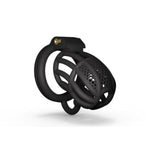 Mini Male Chastity Device,Nylon Mesh Honeycomb Chastity Cage Penis Cage With 4 Size Hook Chastity Lock Penis Rings Restraint Sex Toys (L, Black)