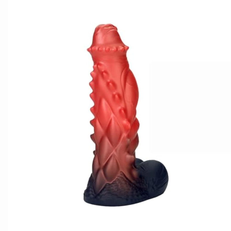 9.25In Fantasy Dragon Dildo Realistic Huge Silicone Dildo For Women, Men & Couples Waterproof, Big Thick Dragon Shaped Sex Toy Red(M)