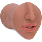 Male Masturbators Adult Sex Toys With Realistic Textured Blowjob Stroker Sleeve For Men Real Mouth Deep Throat Oral Sex For Man Masturbation Pleasure (Brown)