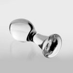 Glass Anal Plug Sex Toy For G-Spot, Clitoral, Anal Stimulation, Crystal Butt Plug Personal Massage Expander Trainer Dildo For Men,Women, Couple Masturbation (Clear,S)