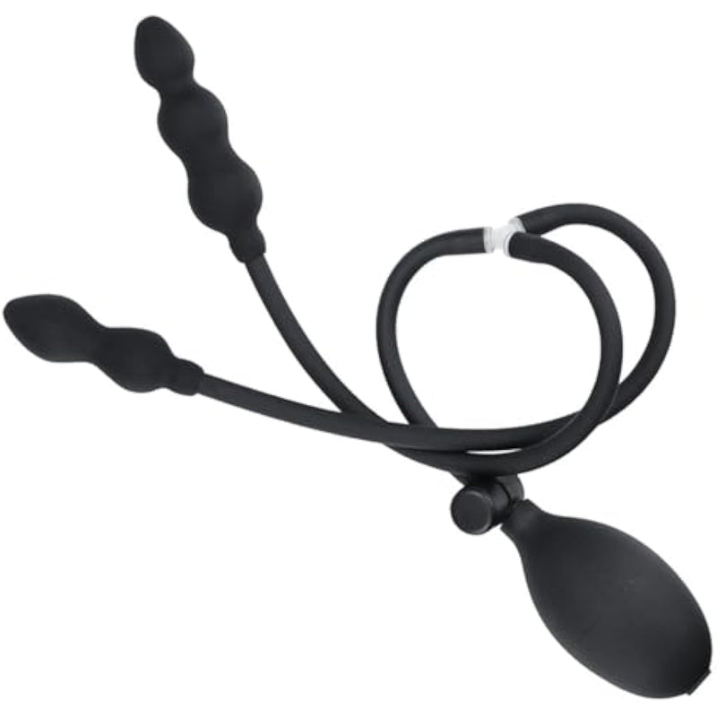 Double-Ended Inflatable Anal Plug Butt Butt Sierra Bead G-Spot Stimulation Female And Male Sex Toy