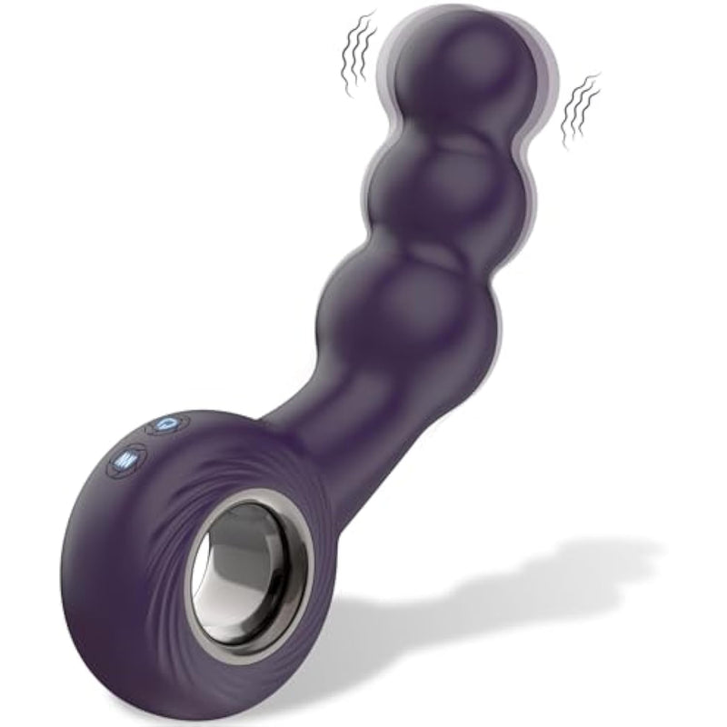 Vibrating Anal Beads For Deep Penetration - Clitoral Anal Vibrators Stimulator, Couples Vibrator With 12 Powerful Vibrating Modes, Adult Sex Toys Silicone For Clitoral And Anal Stimulation