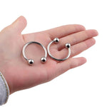 Stainless Steel Cock Ring For Men Glans Ring In 6 Sizes Open Pleasure Ring With 2 Beads For Penis Massage Increase Stimulation Bdsm Male Penis Ring Sex Toys (M)