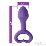 Lovelife Explore Butt Plug - Rear Gear Silicone Anal Plug For Beginners - Anal Toy For Solo Use And Couples Play - Body-Friendly, Smooth And Flexible, Safety Ring For Easy Retrieval - Purple