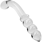 Double-Ended Glass Anal Beads Bent Pleasure Wand Anal Sex Toy Men And Women Masturbation Penis Anal Plug