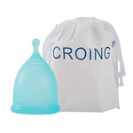 4pcs Menstrual Cup with 1 pc Sterilize Cup,Menstrual Cup Holder, Storing Period Cup(Blue and White)