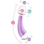 - Blush Noje Delite Mini Vibrator Massage Wand - Rumble Tech Powered With 10 Vibrating Modes - Includes 3 Silicone Attachments For Sensations - Rechargeable Personal Massager For Women