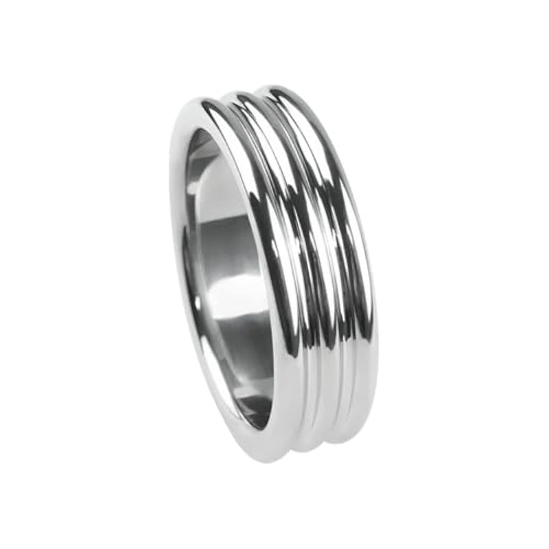 3-Ring One-Piece Cock Ring For Men, Smooth Scrotum Stretcher Glans Weighted Rings, 304 Stainless Steel Penis Ring Sm Penis Bondage Chastity Sex Toy For Couples (48Mm)