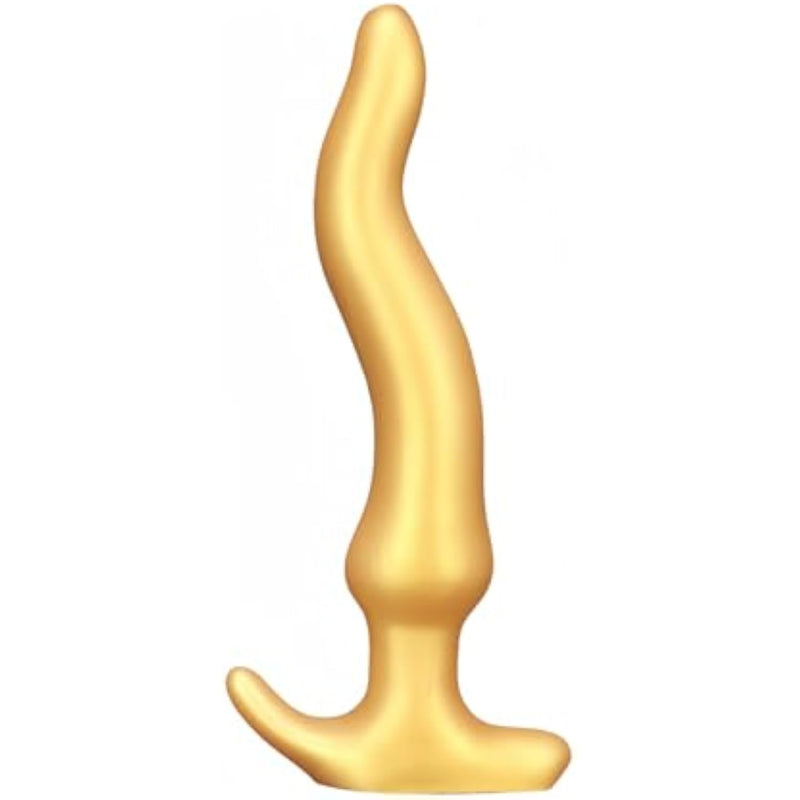 Long Anal Plug Soft Liquid Silicone Butt Plug Prostate Massage Anal Dilatation, Anal Sex Toys Dildo With Safety Bottom For Men Women Adult (S)