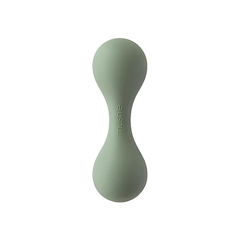 Silicone Baby Shaker Rattle Toy Ages 3+ Months (Dried Thyme)