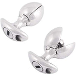 Metal Opening Lotus Anal Plugs Heavy Duty 304 Stainless Steel Adjustable Anus Lock Trainer Butt Expander With Handles Sex Toys Adult Games (Gs100)